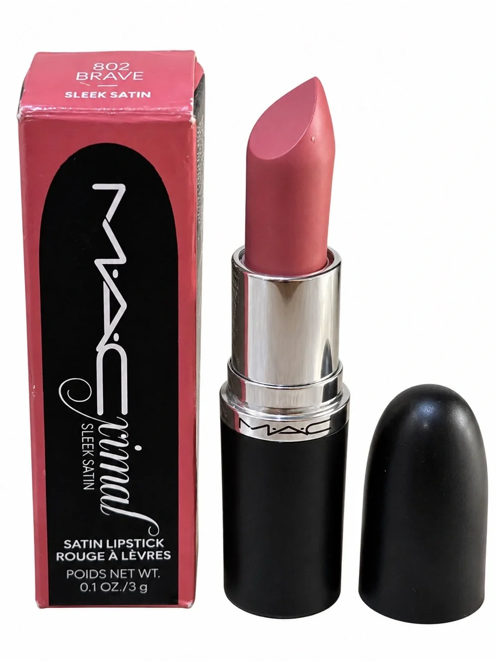 NIB MAC M·A·Cximal Sleek Satin Lipstick - 802 Brave (Full Size)